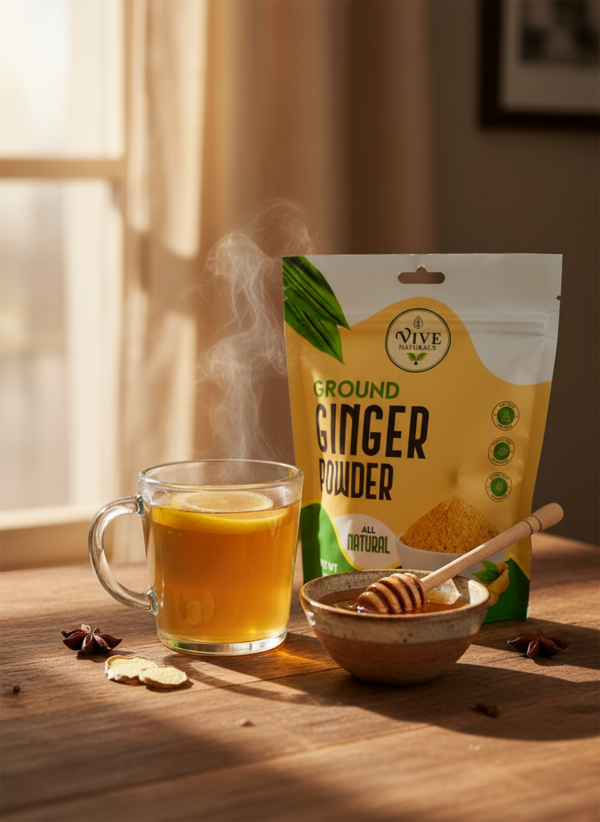 Vive Naturals All Natural Pure Spice for Cooking and Seasoning (8 oz, Ground Ginger Powder)