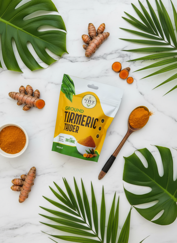 Vive Naturals All Natural Pure Spice for Cooking and Seasoning (10 oz, Ground Turmeric Powder)