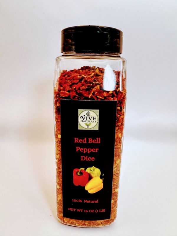 Vive Naturals 100% Natural, 16 oz (1 LB) (16 oz, Red Bell Pepper Dice)