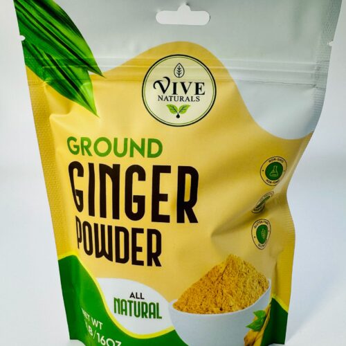 Vive Naturals All Natural Pure Spice for Cooking and Seasoning (8 oz, Ground Ginger Powder)
