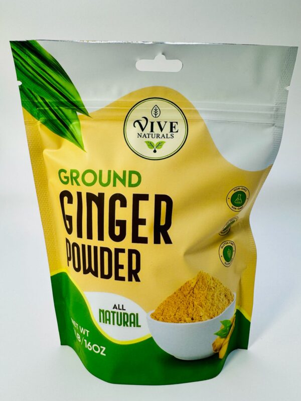 Vive Naturals All Natural Pure Spice for Cooking and Seasoning (8 oz, Ground Ginger Powder)