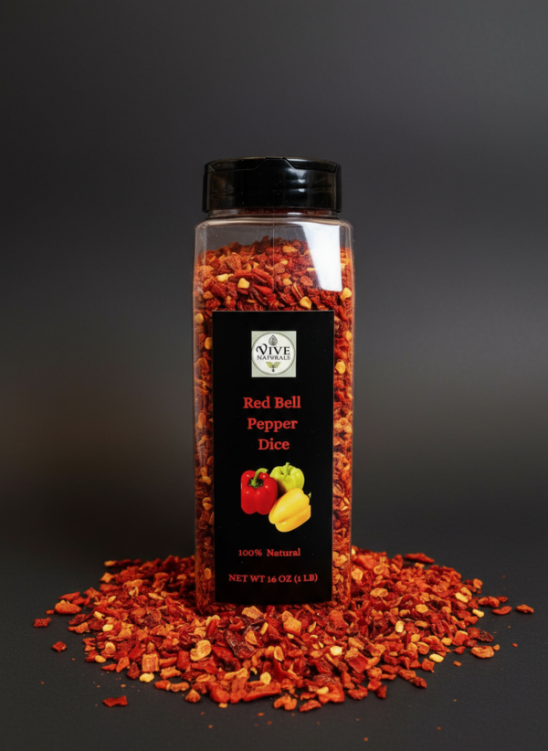 Vive Naturals 100% Natural, 16 oz (1 LB) (16 oz, Red Bell Pepper Dice)