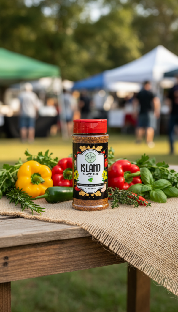 Vive Natural All Natural Seasoning Gluten-Free Chicken Steak Ribs Brisket (8.4 oz (240g), Island Blaze Spicy Rub)